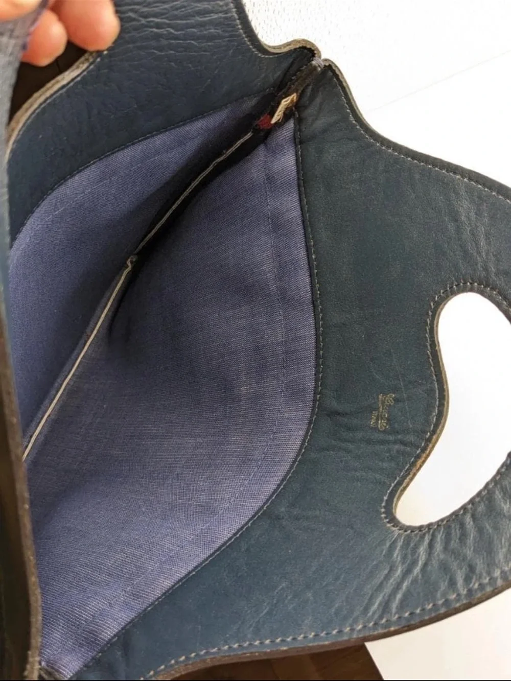 Gucci Beige GG Canvas Tote with Navy Leather and Red Stripe
